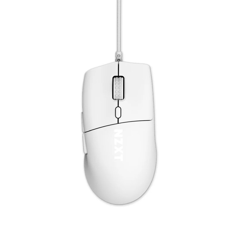 NZXT Lift 2 Ergo Wired 26,000 DPI Lightweight Ergonomic Gaming Mouse - White - فأرة